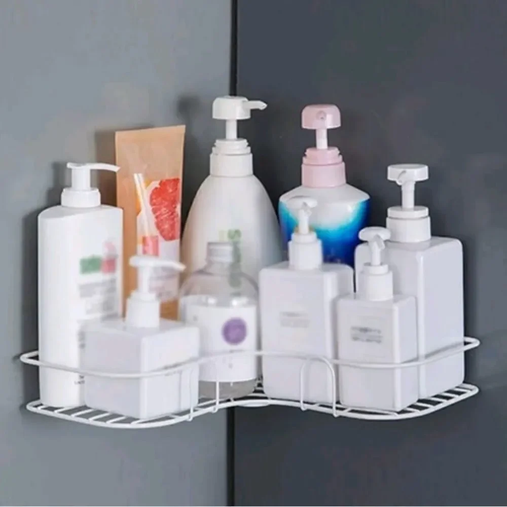 1pc Bathroom Shelf, Shower Caddy Rack White